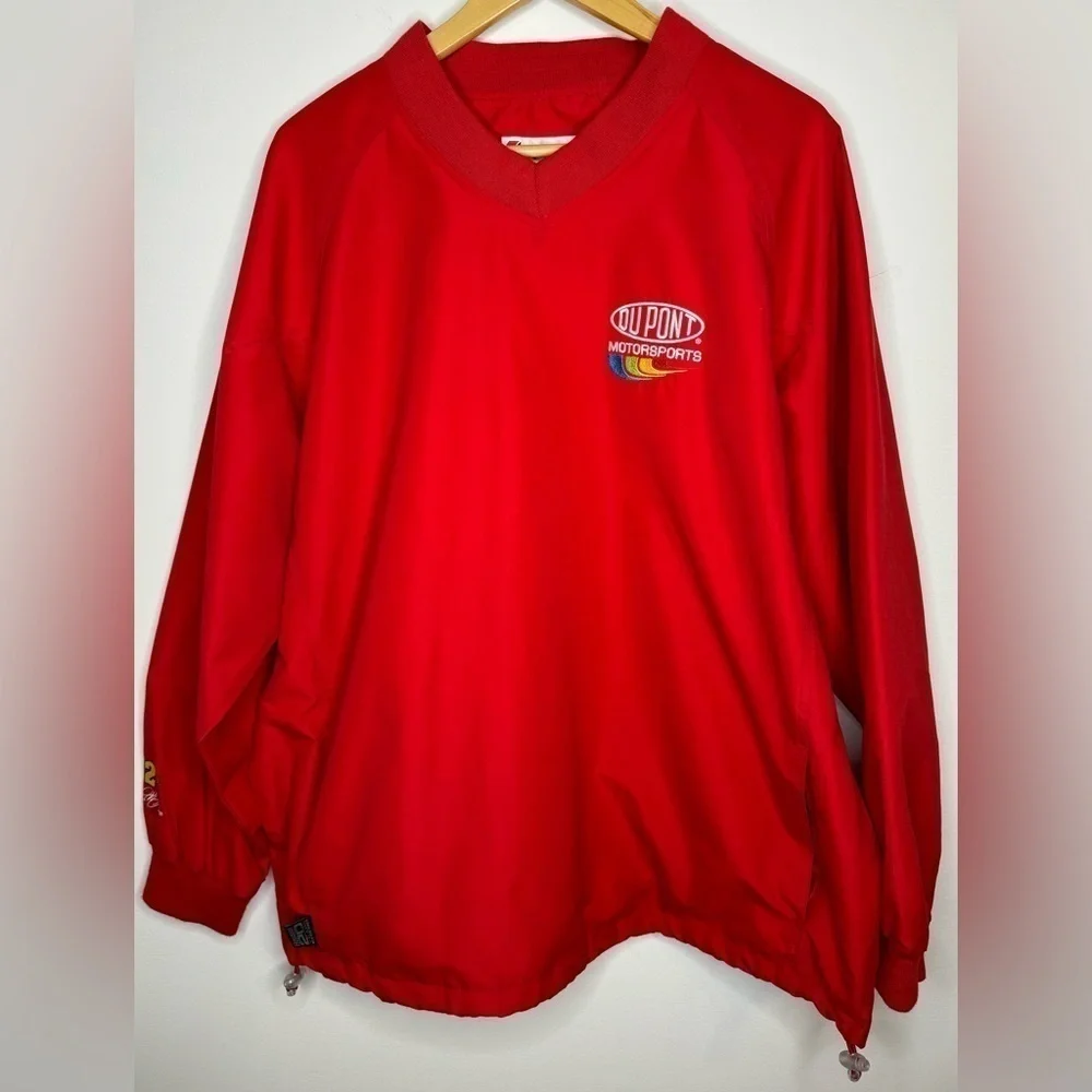 Nascar Jeff Gordon #24 Men’s Red Chase Authentics V-Neck Pullover Size L